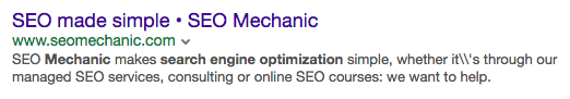 Examples of meta descriptions in Yahoo