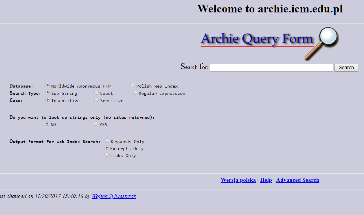 Archie Search Engine