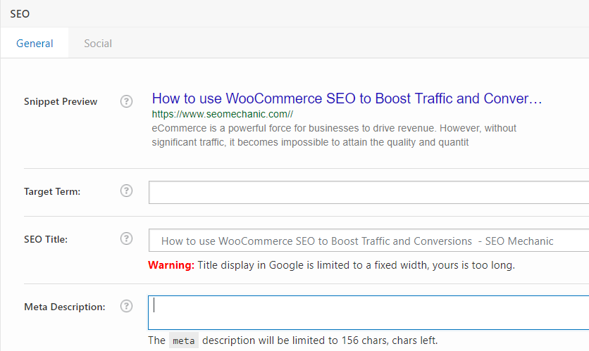 Woo Commerce SEO Plugin