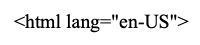 Hreflang tag example for United States